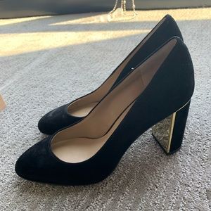 Ann Taylor Black Suede Heels, Size 6.5